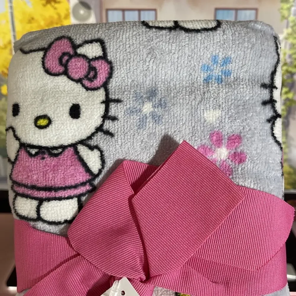 Hello Kitty Hand Towels Pink Flower Daisy Blue 16